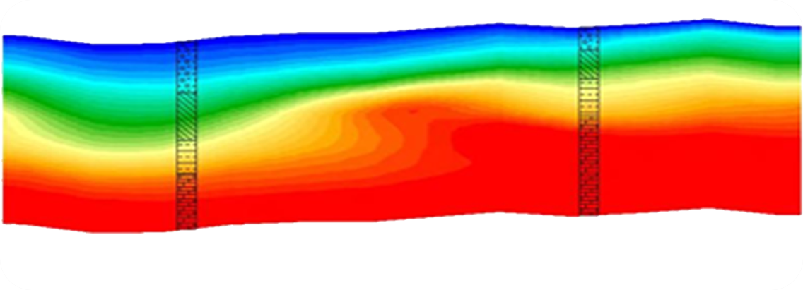 白銀地基勘察，成果與鑽孔資料較為一致